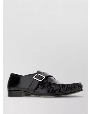 Marni Leather Monk Shoes - Black