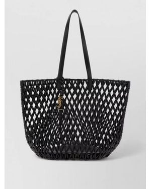 Saint Laurent Beaded Tote Bag - Black