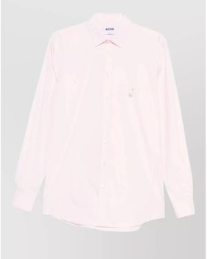 Moschino Long Sleeve Shirt Button Down Collar - Pink