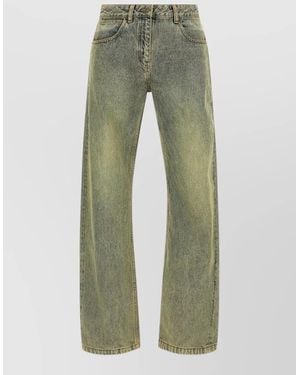 Entire studios Straight Leg Denim Jeans Belt Loops - Green
