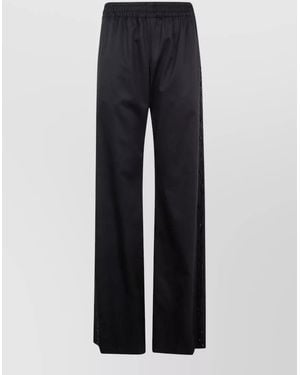 Golden Goose Virgin Wool Wide-Leg Trousers - Blue