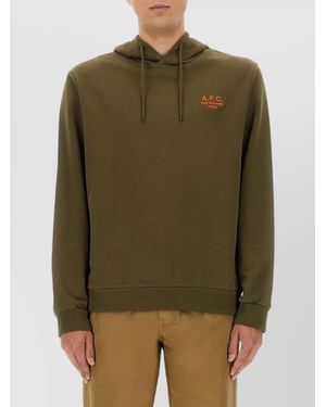A.P.C. Cotton Hoodie - Green