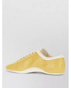 Dries Van Noten Leather Low-Top Trainers - Yellow