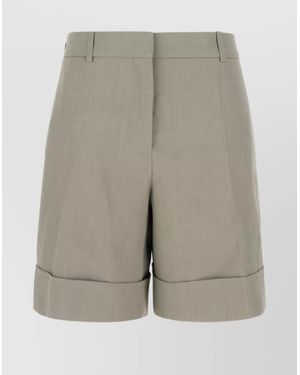 Jil Sander Linen Bermuda Shorts - Gray