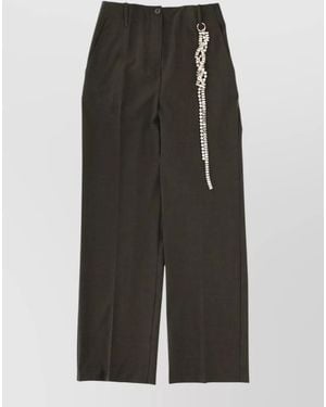 Circus Hotel Tailored Trousers Belt Loops And Back Pockets - Grey