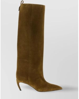 The Attico Suede Lea Boots - Green