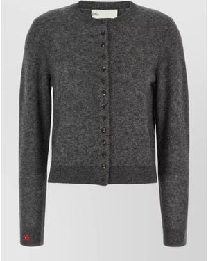 Tory Burch Cardigan Featuring Embroidery And Crew Neckline - Black