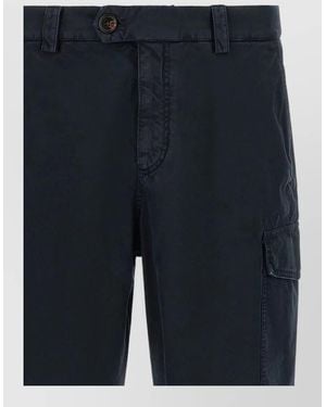 Brunello Cucinelli Cargo Shorts Relaxed Straight Leg Design - Blue