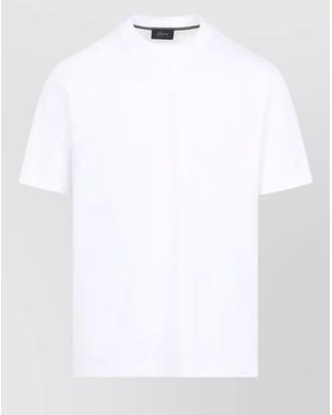 Brioni Signature Crew Neck Cotton Jersey T Shirt - White