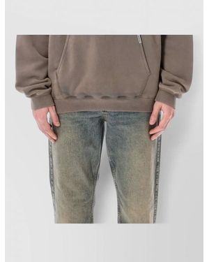 Represent Western Logo Hoodie Kangaroo Pocket Design - Grey