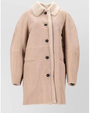 Isabel Marant Shearling Coat - Natural