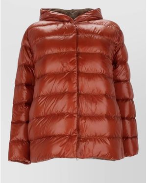 Herno Nylon Parka Coat - Red
