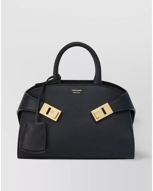 Ferragamo The Hug Bag Mini Leather Tote Bag - Blue