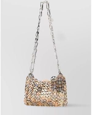 Rabanne Metal Nano Shoulder Bag - Natural