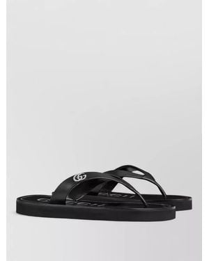 Gucci Sandals Double G Low Cut Flat Sole - Multicolour