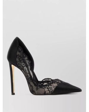 Jimmy Choo Satin Lace Court Shoes - Black