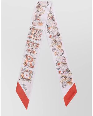 Etro Silk Paisley-Print Bandeau Scarf - White