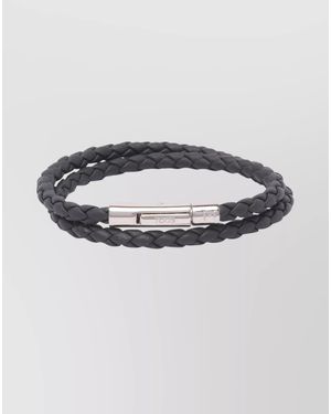 Tod's Braided Leather Bracelet - Metallic