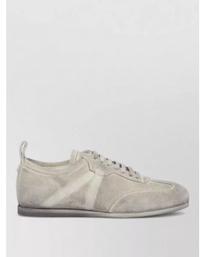 Ann Demeulemeester Calf Leather Low-Top Sneakers - Gray