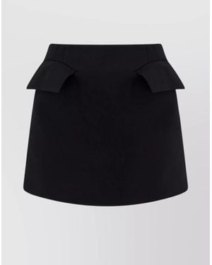 McQueen Wool Mini Skirt - Black