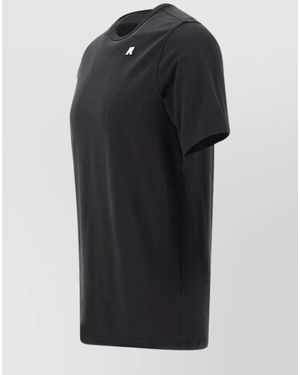 K-Way Cotton Ribbed Crew-Neck T-Shirt - Black