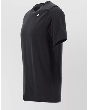 K-Way "Adam" Crew Neck Cotton T-Shirt - Black
