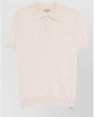 Woolrich Ribbed Knit Polo Shirt - Natural