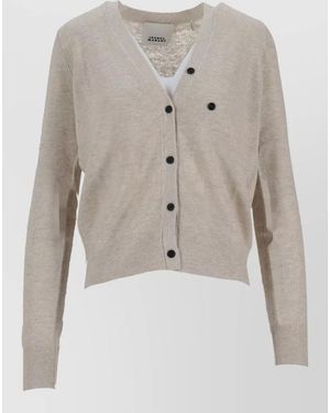 Isabel Marant Carline V Neck Cardigan Long Sleeves - White