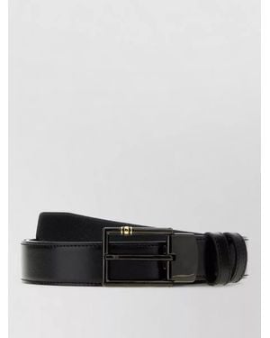 Montblanc Leather Reversible Belt Adjustable Textured Finish - White