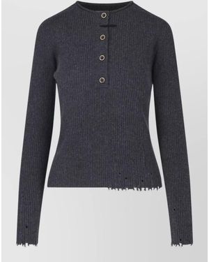 Uma Wang Cashmere Crewneck Sweatshirt - Blue