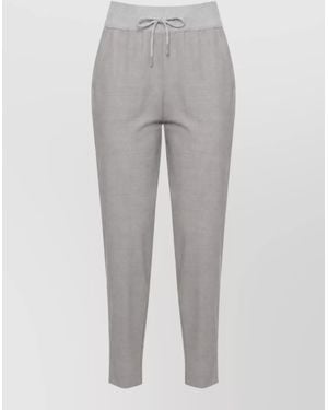 Panicale Virgin Wool Straight-Leg Loungewear Trousers - Grey