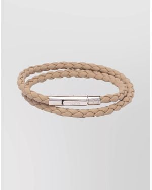 Tod's Braided Double Wrap Woven Bracelets - White