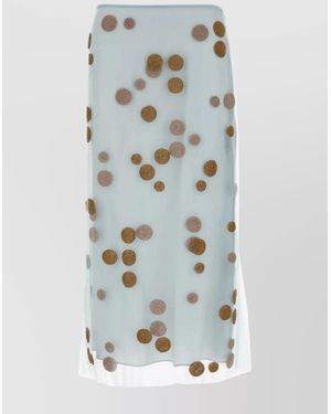 Fendi Embellished Tulle Midi Skirt - Multicolour