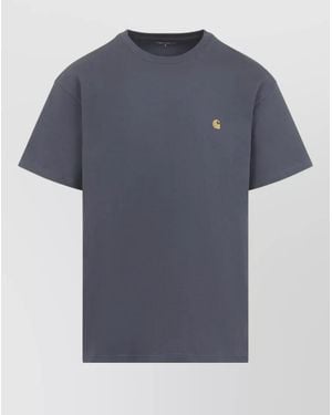 Carhartt Chase Short Sleeve Cotton Jersey T Shirt - Blue