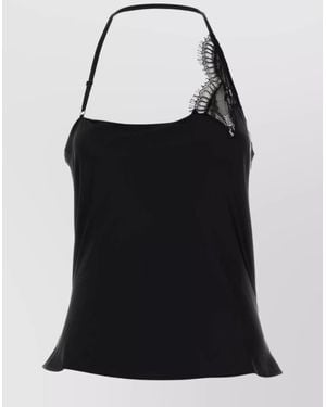 Courreges Stretch Satin Top - Black
