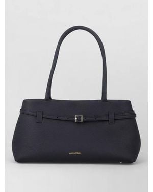 MANU Atelier Cambon East West Shoulder Bag Top Handle - Blue