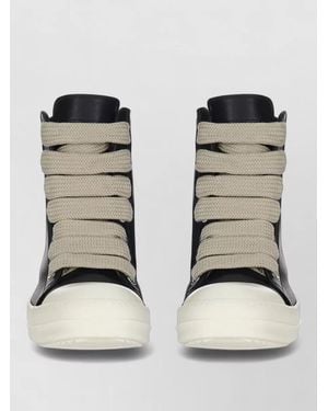 Rick Owens Jumbolace High Top Sneakers Leather Toecap - Multicolor