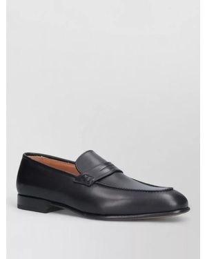 Ferragamo Leather Sole Loafer Round Toe Design - Grey