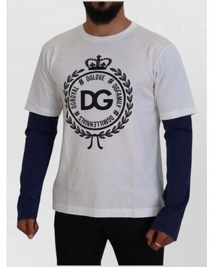 Dolce & Gabbana Dg Crown Jersey Crew Neck Pullover - Gray