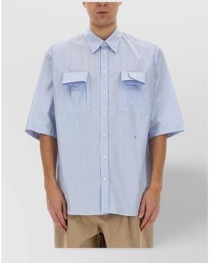Moschino Cotton Cuff Detail Shirt - Blue