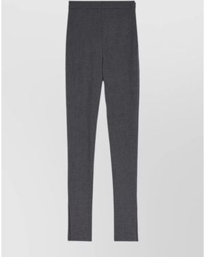 Jil Sander Wool Slim Trousers Seamless Design Cut - Grey