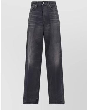 Haikure High Waist Denim Trousers Wide Leg - Blue