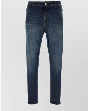 PT Torino Stretch Denim Jeans Belt Loops Five Pockets - Blue