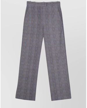 Circolo 1901 Checked Wide-Leg Pants - Gray