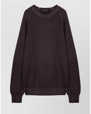 Tagliatore Wool Crew Neck Pullover With Raglan Sleeves - Multicolor