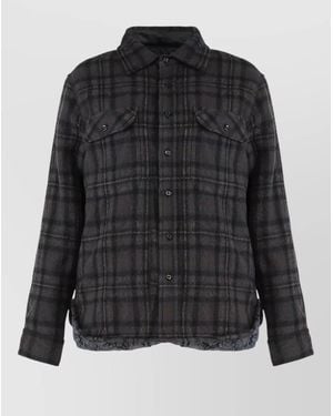 Maison Margiela Reversible Casual Jacket Shirt Plaid Collar - Black