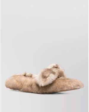 Zimmermann Shearling Carousel Slippers - Natural