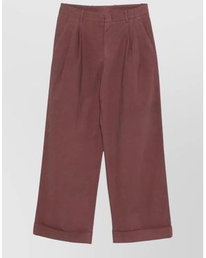 Cellar Door Angie Pants Wide Leg Belt Loops - Purple