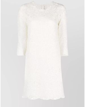 Ermanno Scervino Lace Knee-Length Dress - White