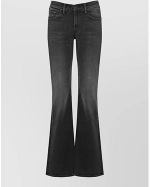 Mother Straight-Leg Denim Jeans - Black
